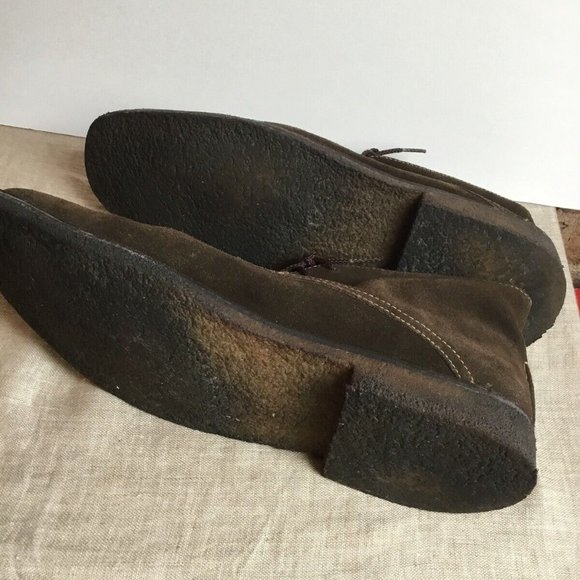 Johnston Murphy Suede Leather Chukka Brown Lace Up Mens Ankle Boots 13 - Picture 5 of 6